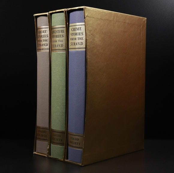 1991 3vol Stories From The Strand Folio Society Fiction Books Crime Adventure