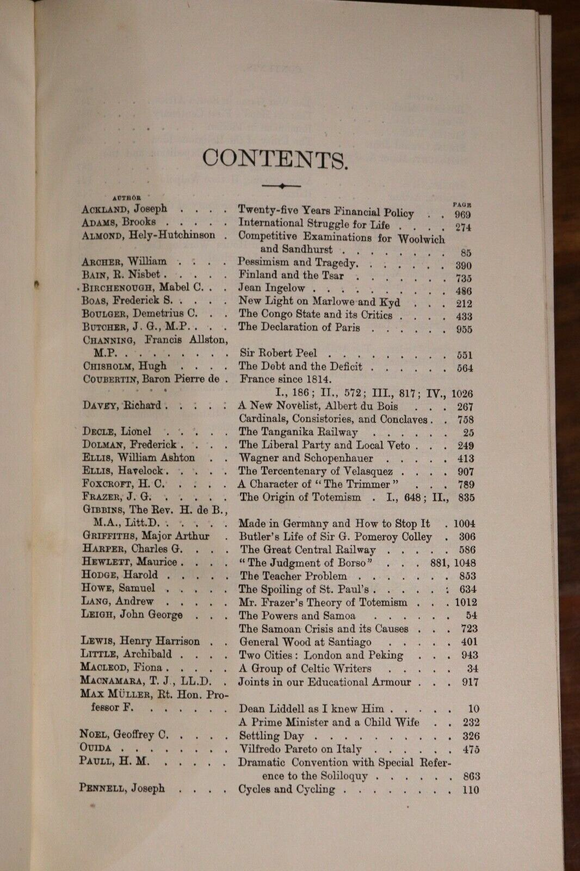 1899 The Fortnightly Review Vol LXV Antique British Societal History Book