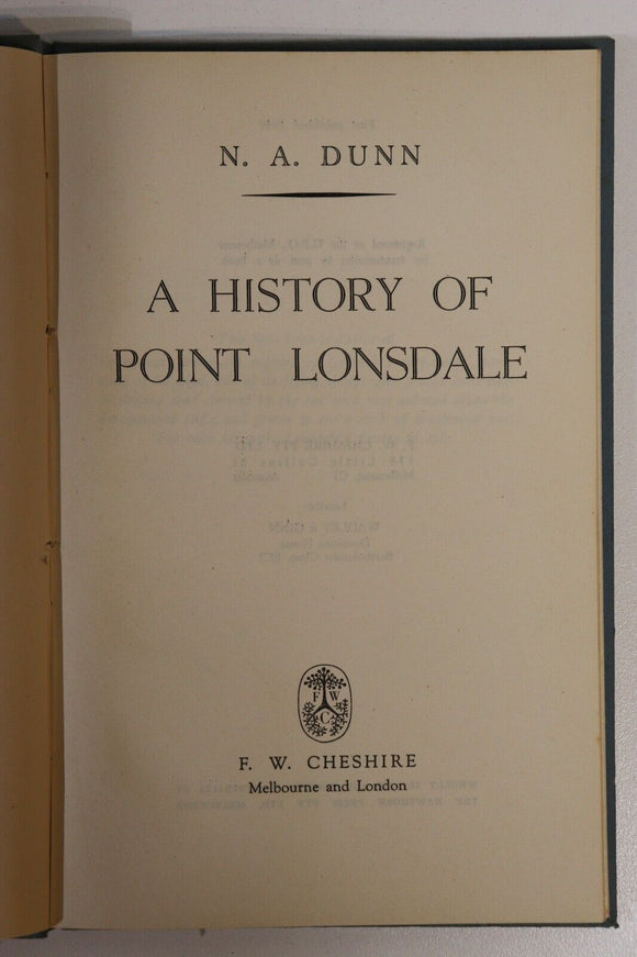 1949 A History Of Point Lonsdale Australian Victorian Local History Book