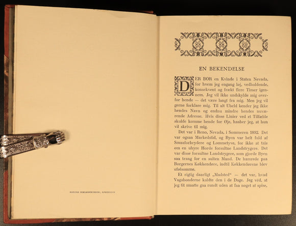 c1930 Vagabondliv by Jack London Samlet Udgave Antique Fiction Book Dutch