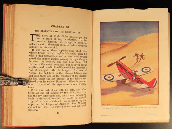 c1935 The Magic Walking Stick & Arabian Nights Antique Fiction Childrens Book