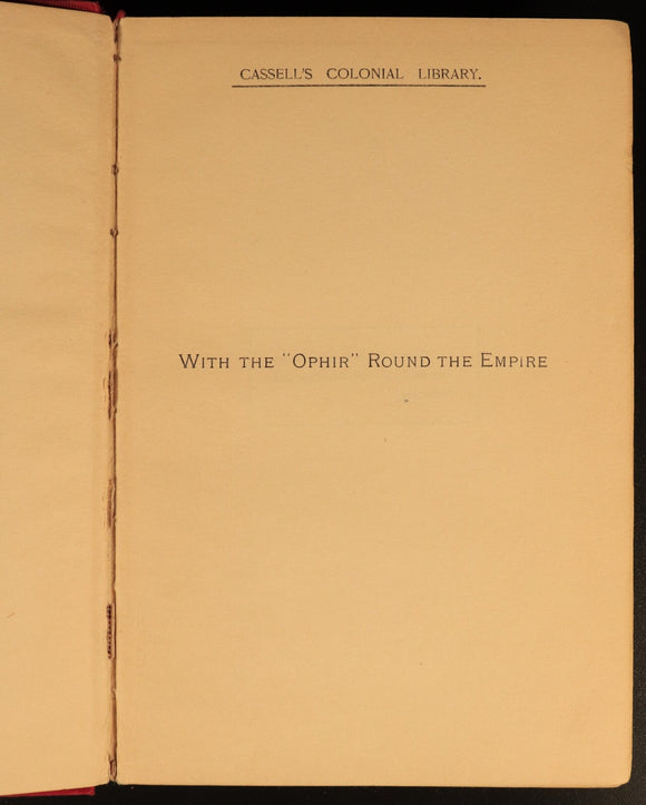 1902 With "Ophir" Round Empire Prince Of Wales Tour Antique British History Book