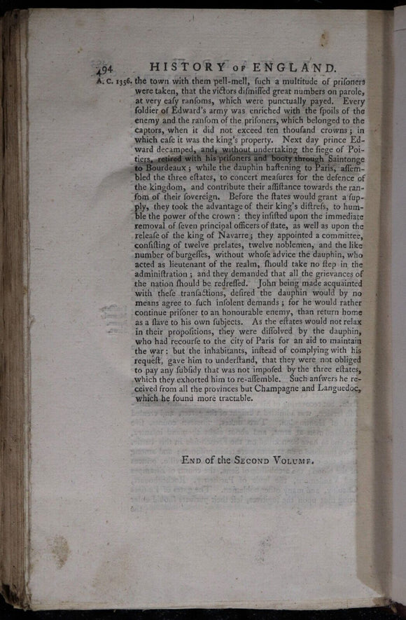 1758 7vol Complete History Of England by T. Smollett Antiquarian Book Set