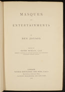 1890 Masques & Entertainments by Ben Johnson Antique British History Book-2