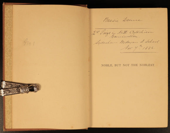 1883 Noble But Not The Noblest by Marie Hall Antique Christian Literature Book