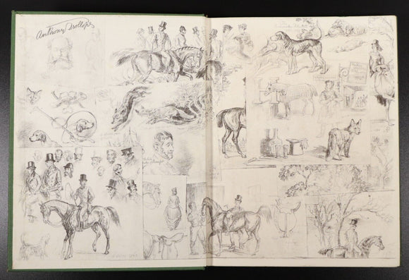 1934 Hunting Sketches by Anthony Trollope Antique British Literature & Art Book