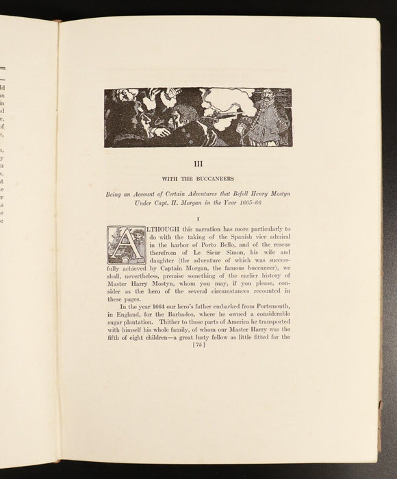 1921 Howard Pyle's Book Of Pirates Antique Childrens Book 1st Ed W/Dust Jacket
