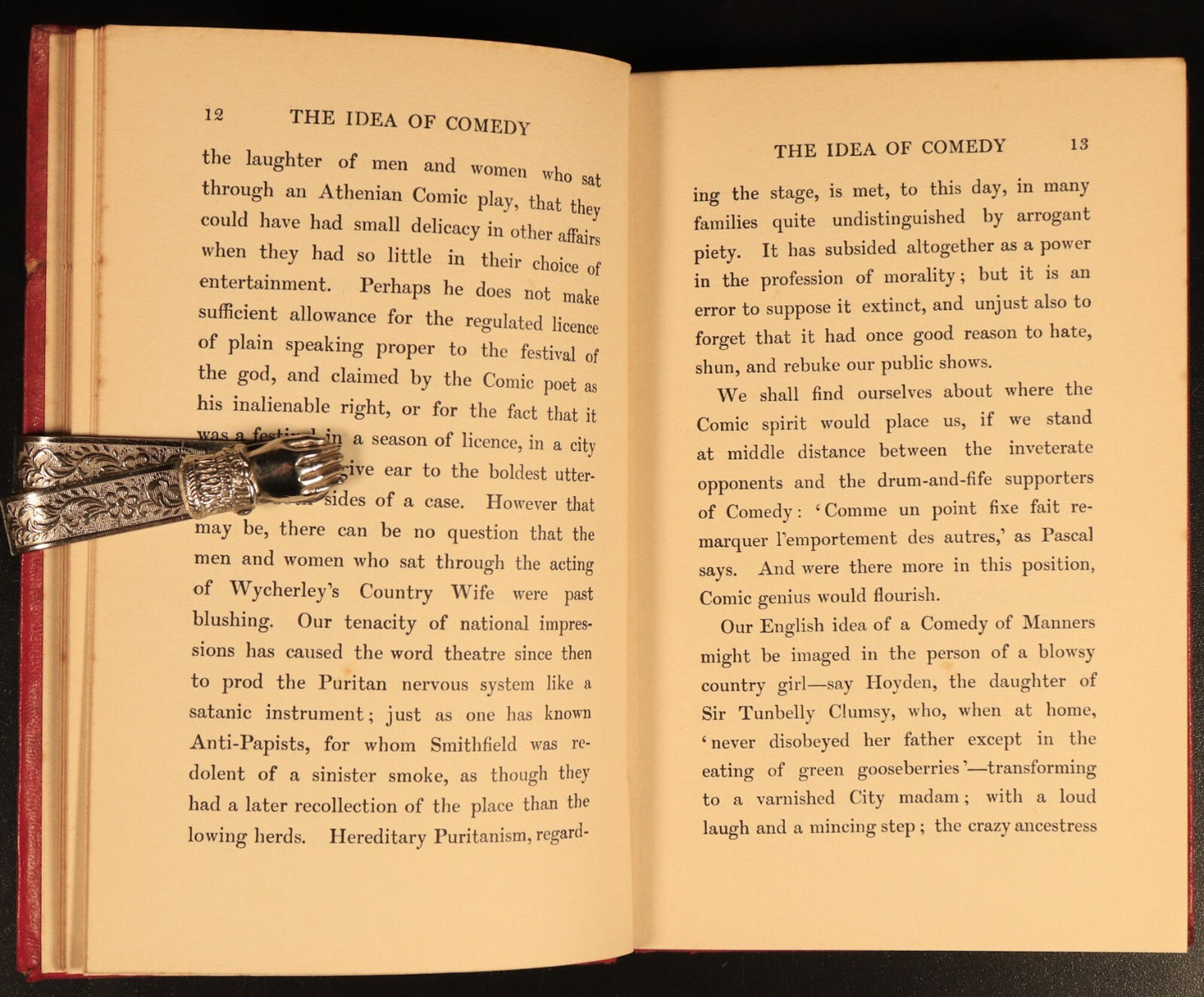 1910 An Essay On Comedy & Comic Spirit by George Meredith Antique Book