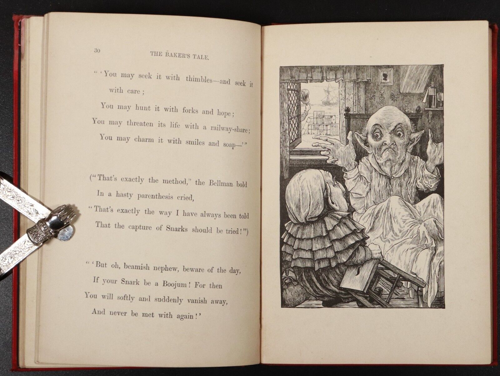 1896 The Hunting Of The Snark by Lewis Carroll Antique Fiction Book Illustrated