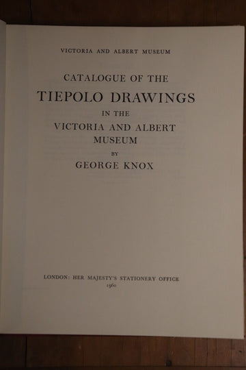 1960 Tiepolo Drawings In The Victoria & Albert Museum Antique British Art Book - 0