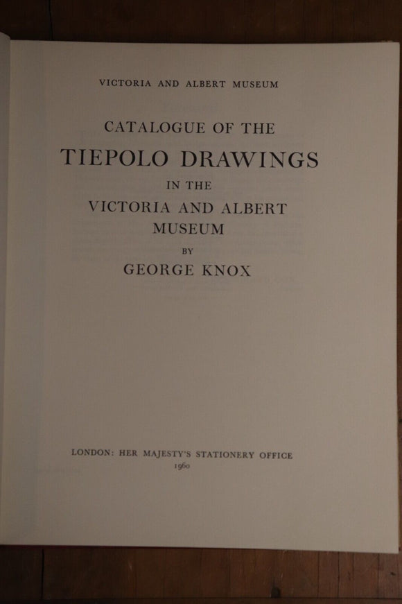 1960 Tiepolo Drawings In The Victoria & Albert Museum Antique British Art Book