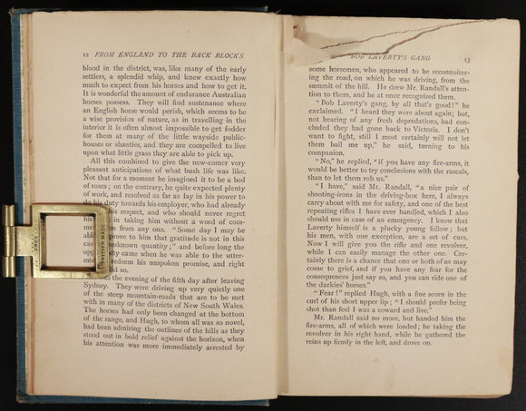 1898 From England To The Back Blocks by Roland Graeme Australian Fiction Book
