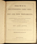 c1880 Brown's Self Interpreting Family Bible Large Antiquarian Illustrated Bible-5