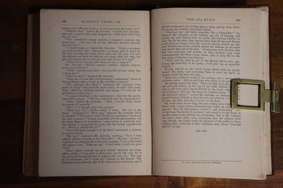 1891 Handley Cross A Sporting Novel by Robert S Surtees Antique Fiction Book