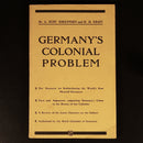 1937 Germany's Colonial Problem by Johannsen & Kraft Pre WW2 German History Book-1