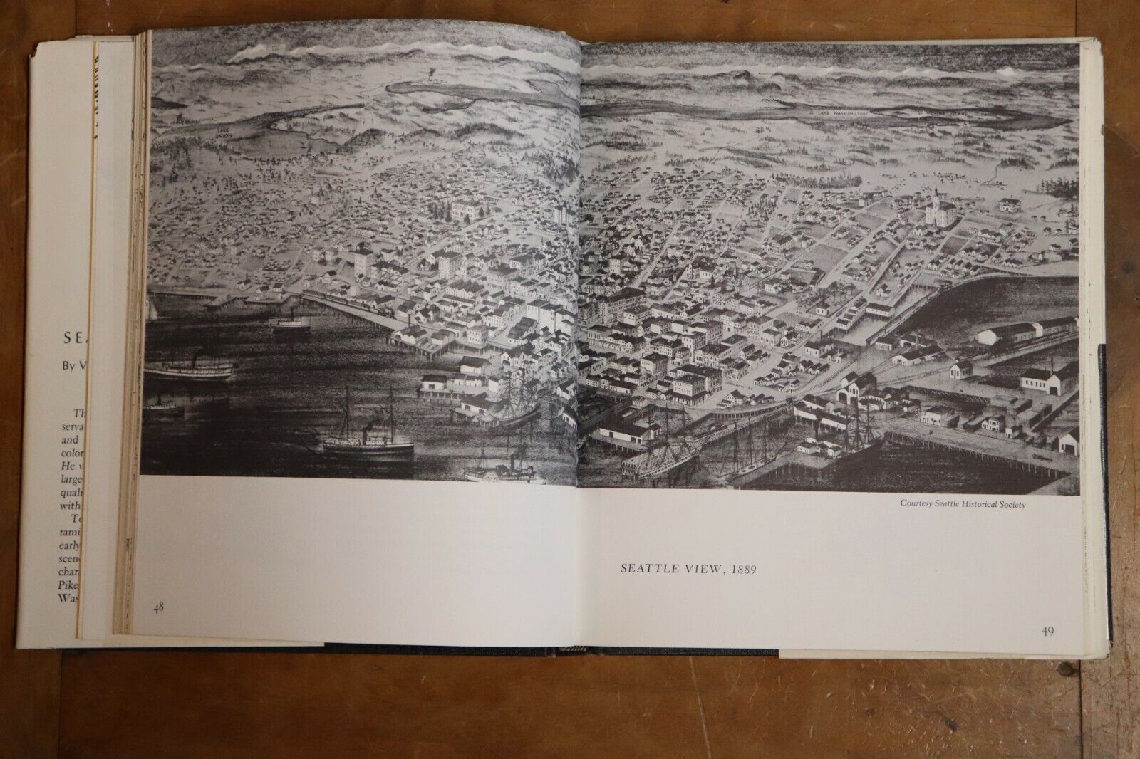 1963 Seattle Cityscape by Victor Steinbrueck Vintage Architecture Book