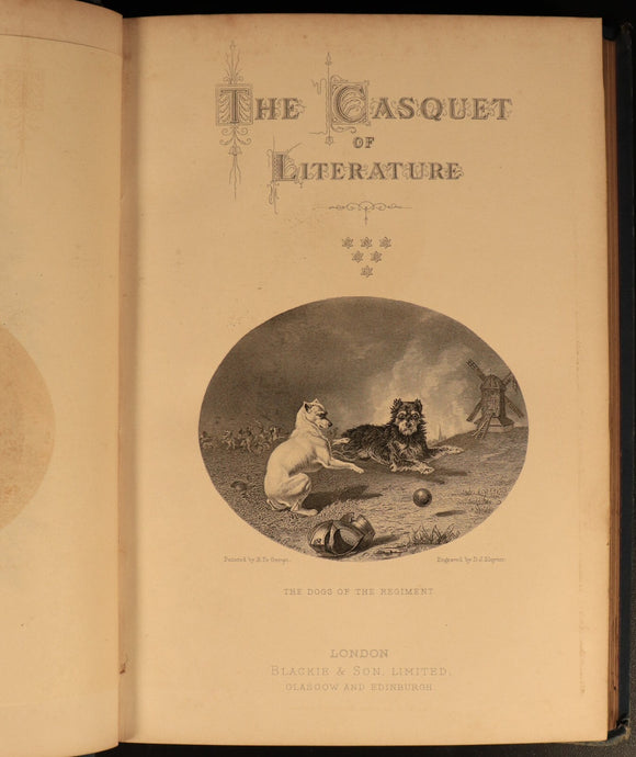 1890 The Casquet Of Literature by Charles Gibbon 6vol Antique History Book Set