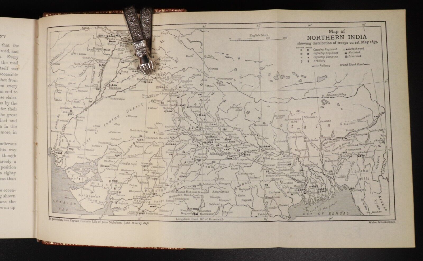 1902 The Tale Of The Great Mutiny by WH Fitchett Antique Military Book Map