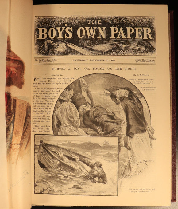 The Boys Own Annual 1898-99 Antique British Illustrated Boys Book Boys Own Paper
