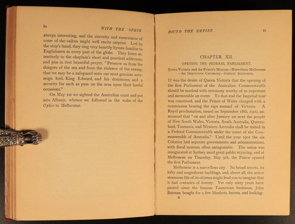 1902 With "Ophir" Round Empire Prince Of Wales Tour Antique British History Book