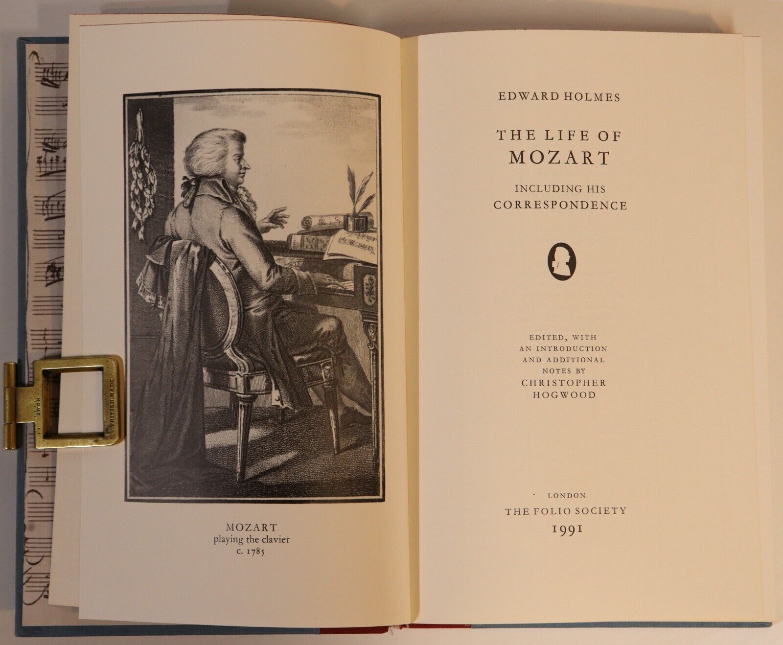 1991 The Life Of Mozart by Edward Holmes Folio Society Music History Book - 0