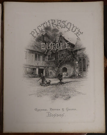 c1875 Picturesque Europe - Division 5 Rare Antiquarian Engravings Plates Book - 0