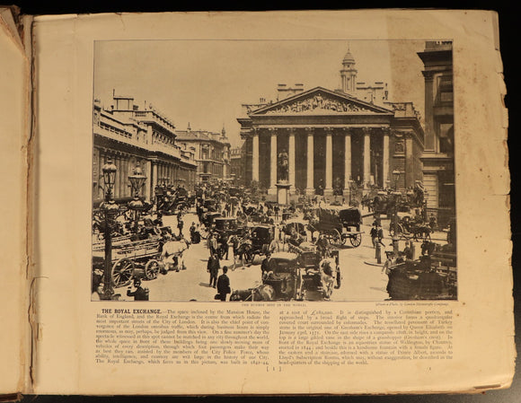 1896 Round London Album Of Photographs Antique British History Book G. Newnes