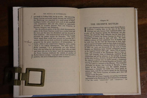 1952 The Cradle Of Switzerland Arnold Lunn 1st Edition Vintage Travel Book