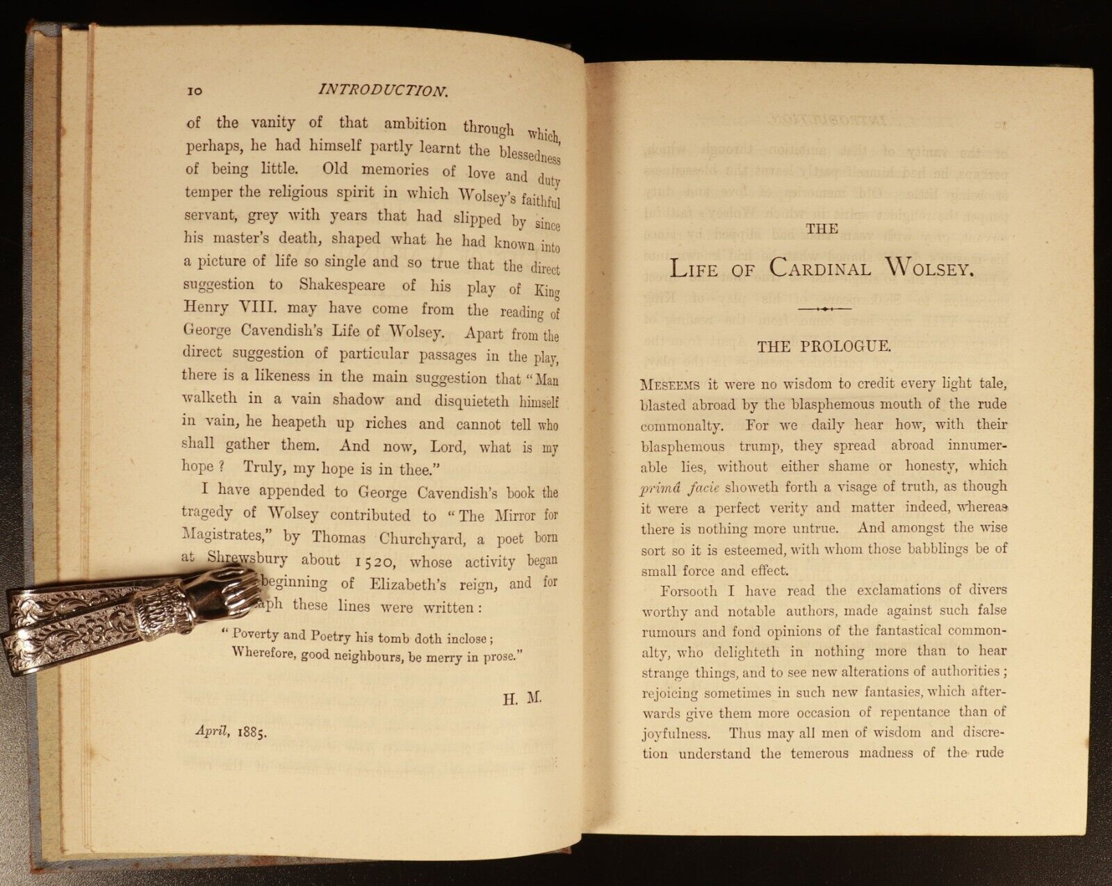 1885 Life Of Cardinal Wolsey G. Cavendish Antique Theology Book Morley's Library