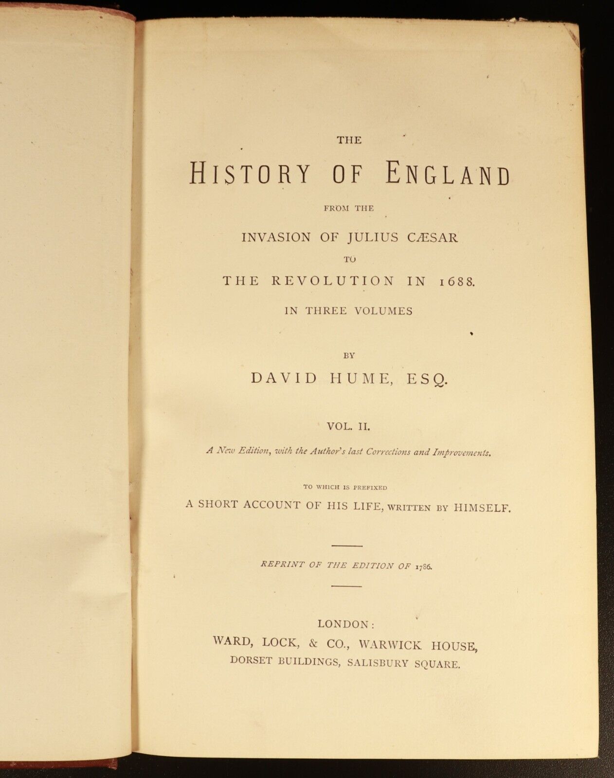 c1880 3vol The History Of England by David Hume Antique History Book Set