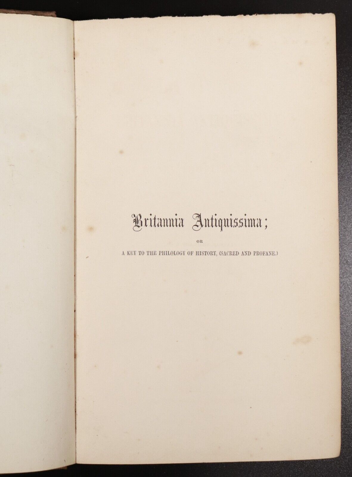 1860 Britannia Antiquissima Antiquarian History Book Druids Cimmerian Philology - 0