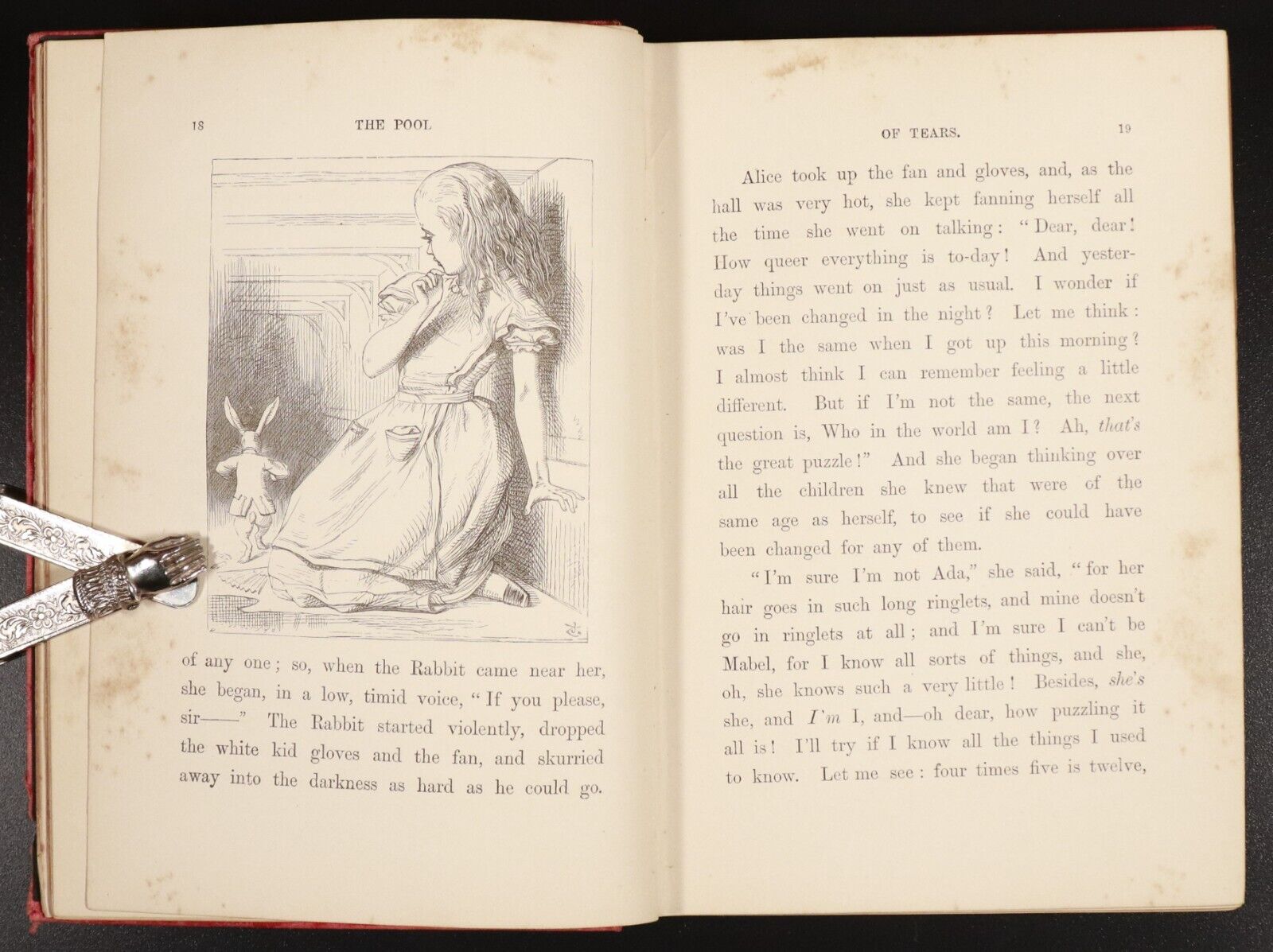 1886 Alice's Adventures In Wonderland L. Carroll Antique Fiction Book J. Tenniel