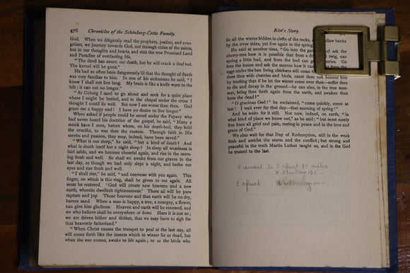 c1910 Chronicles Of The Schönberg-Cotta Family ER Charles Antique Fiction Book