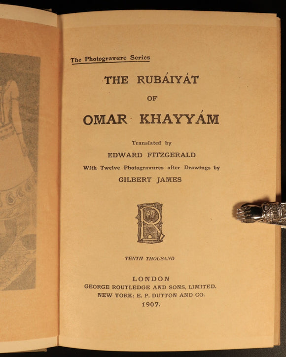 1907 Rubaiyat Of Omar Khayyam Antique Photogravure Series Philosophy Book