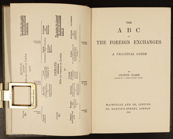 1920 The ABC Of Foreign Exchanges by George Clare Antique Economics Book