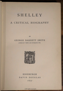 1877 Shelley: A Critical Biography Antique Percy Bysshe Shelley Poetry Book-2