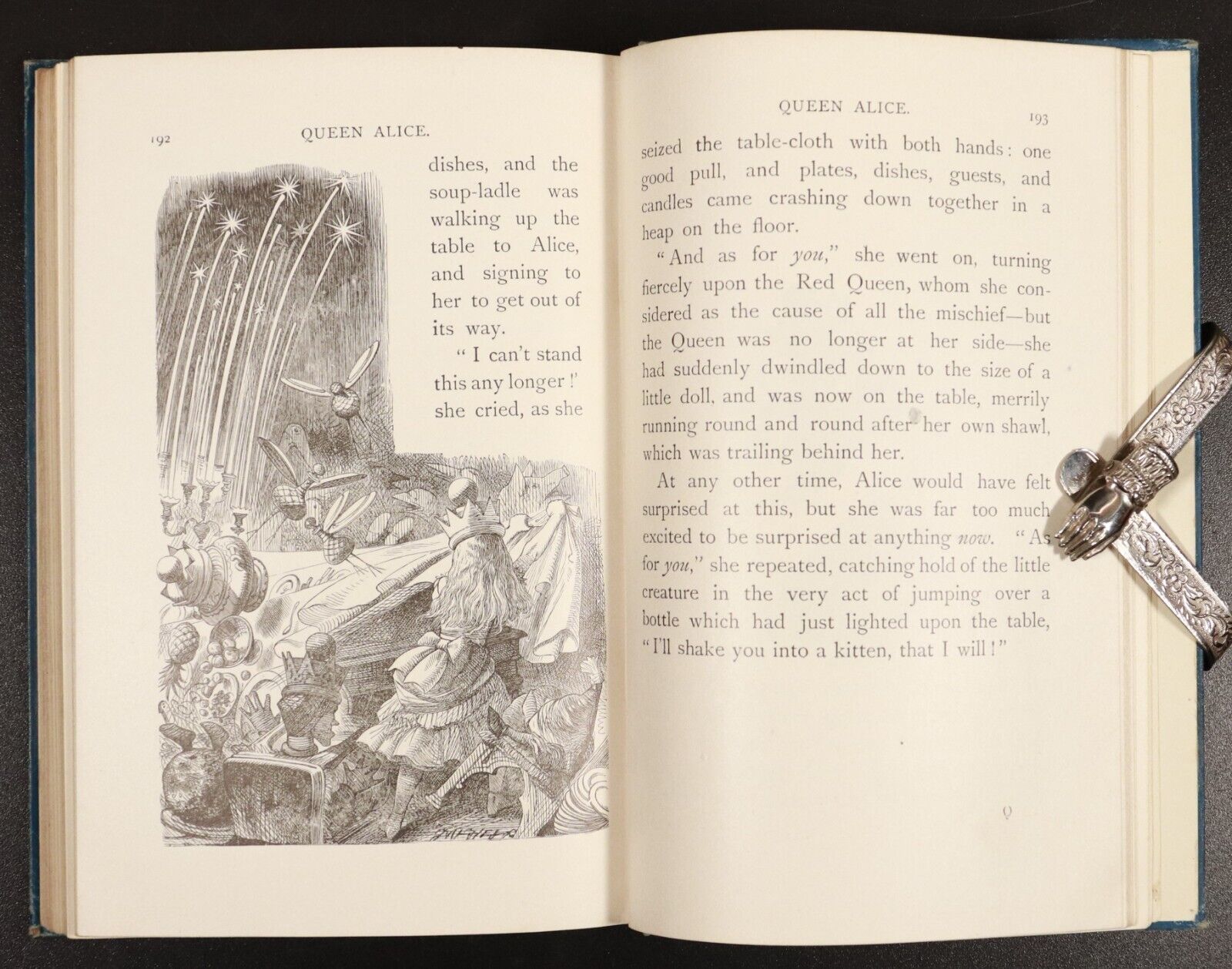 1904 Through The Looking-Glass by Lewis Carroll Antique Illustrated Fiction Book