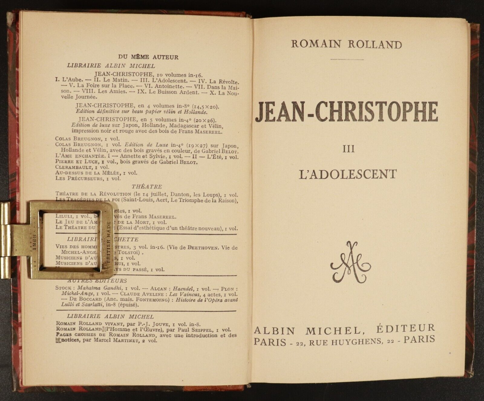 c1925 9vol Ouvrages De Rolland, Tinayre & Dberely Antique French Fiction Books