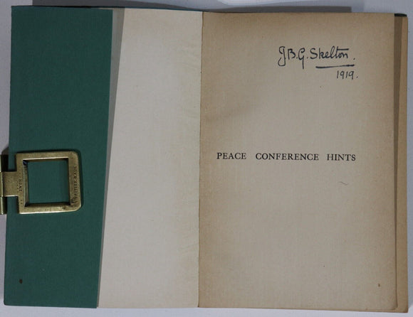 1919 Peace Conference Hints by Bernard Shaw 1st Ed. British Politics Book