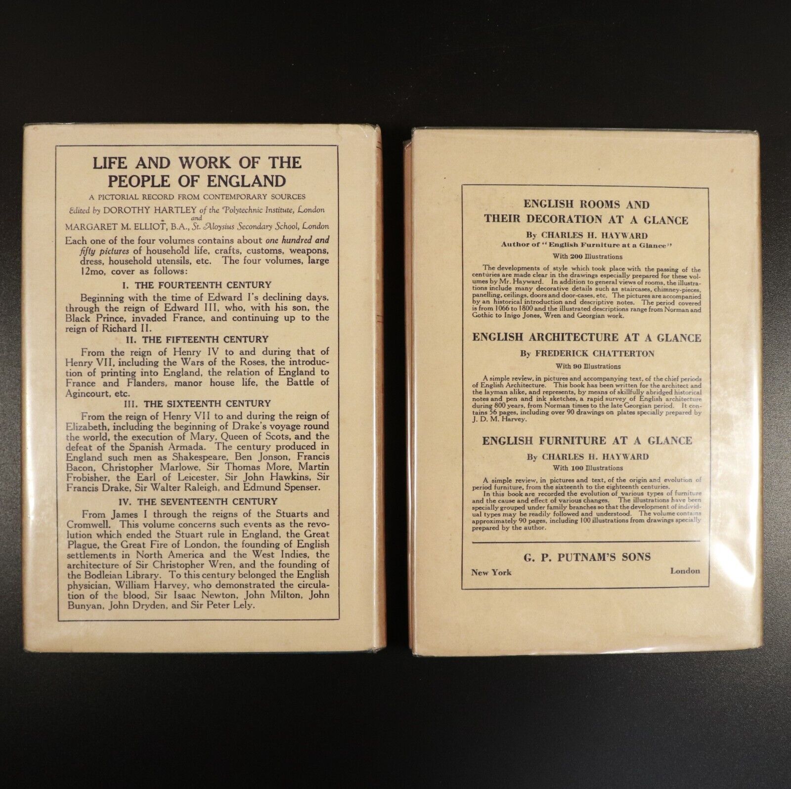 1926 2vol Life & Work Of The People Of England Antique British History Book