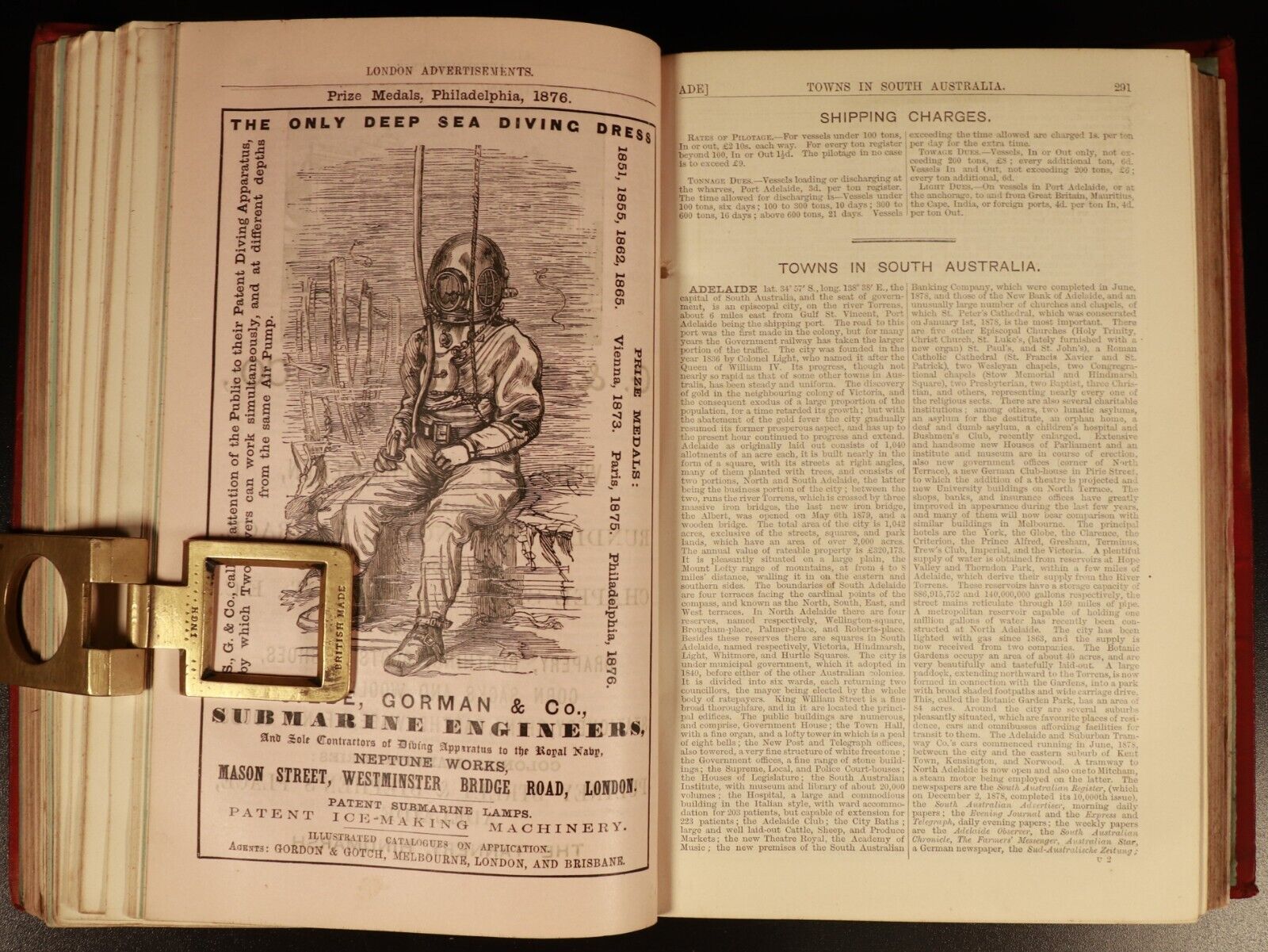 1880 Australian Handbook Almanac Shippers' Directory Antiquarian Reference Book