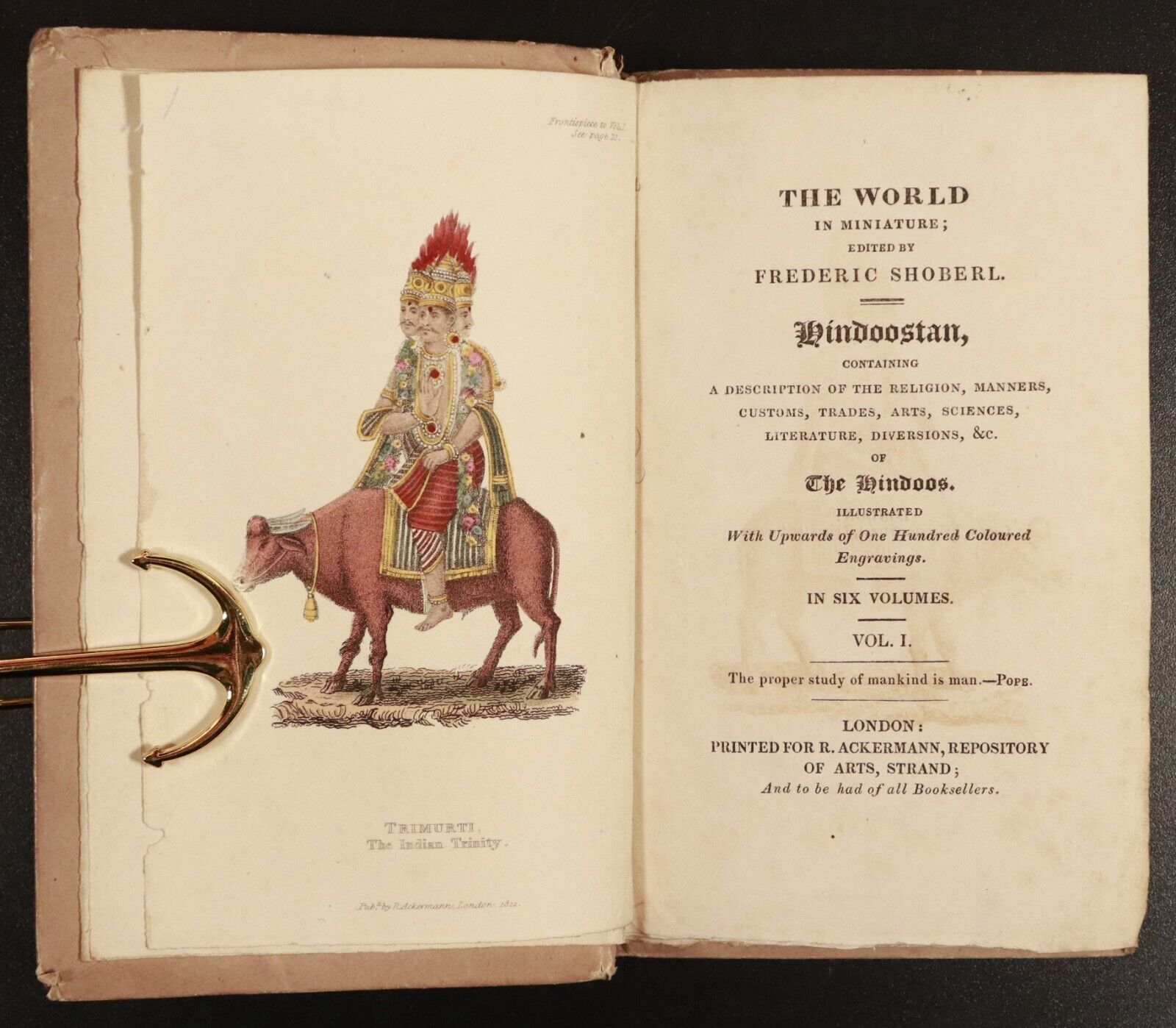 1822 4vol The World In Miniature: Hindoostan by F. Shoberl Antiquarian Books