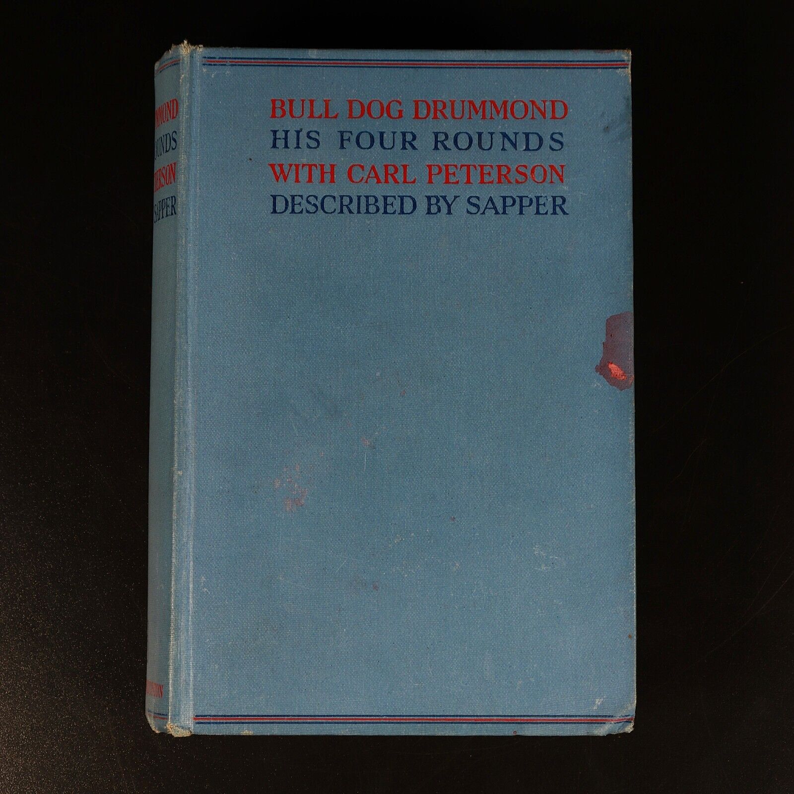 c1950 Bull-Dog Drummond His Four Rounds by Sapper Antique British Fiction Book