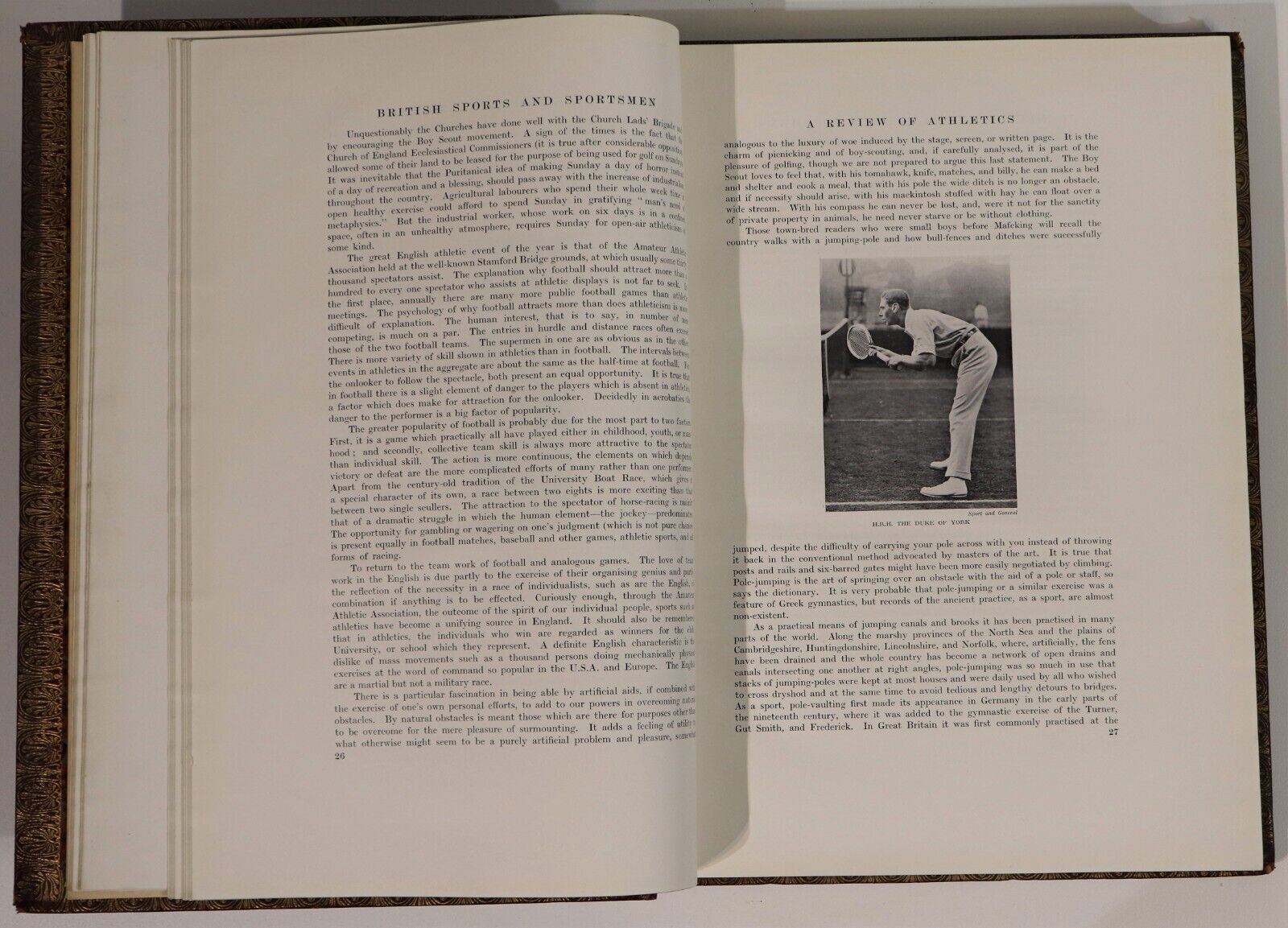 c1920 British Sports & Sportsmen - Athletic Sports - Antique Sports History Book