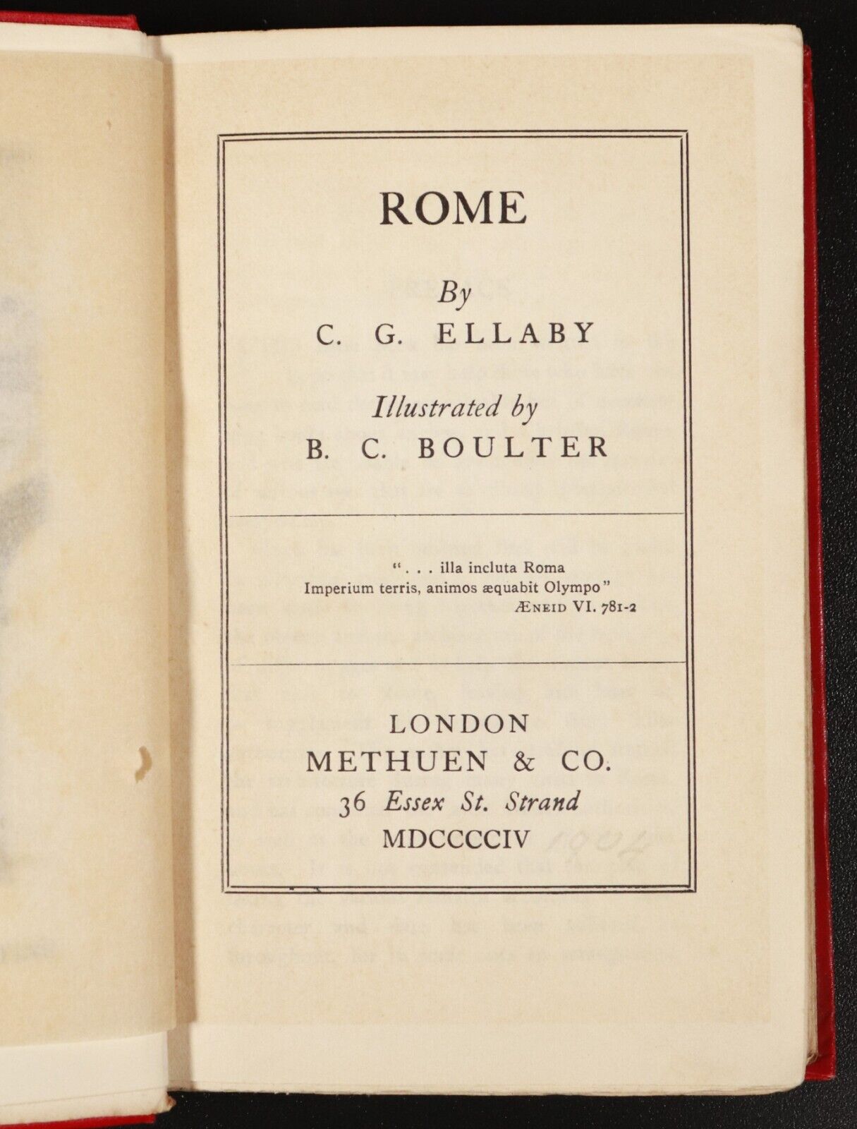 1904 Rome by C.G. Ellaby Antique Roman History Book Illustrated by B.C. Boulter