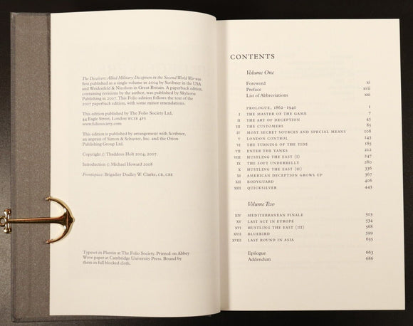 2008 2vol The Deceivers by Thaddeus Holt Folio Society WW2 Military History Book