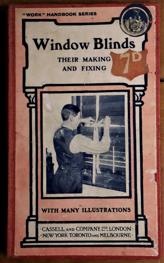 1907 Window Blinds: Their Making and Fixing Scarce AntiqueHome Decoration Book