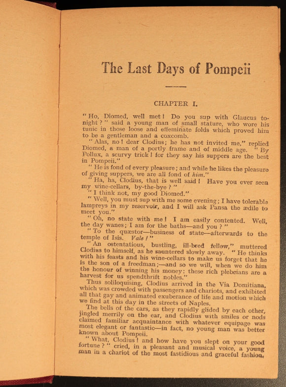 6 Volume Antique Book Collection c1920's Last Days Of Pompeii Lytton Eliot etc