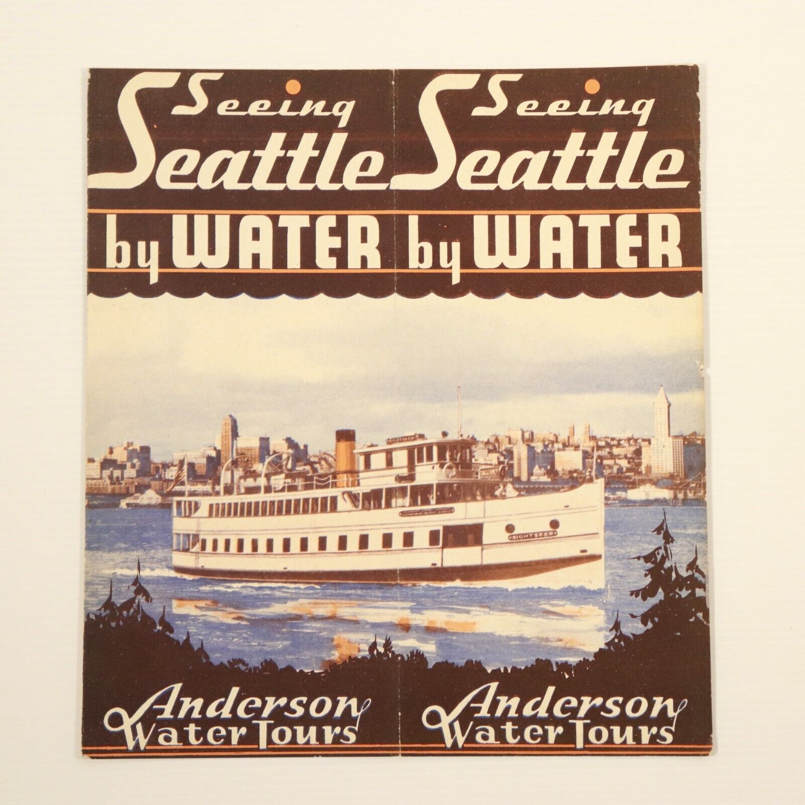 c1935 Seeing Seattle By Water American Tourism Brochure Anderson Water Tours