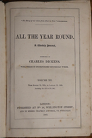 1865 All The Year Round by Charles Dickens Antique British Fiction Book-2